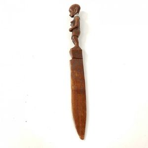Vintage African Wood Style Letter Opening Knife
